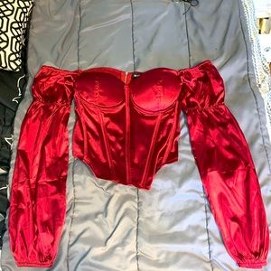 Corset long sleeve top